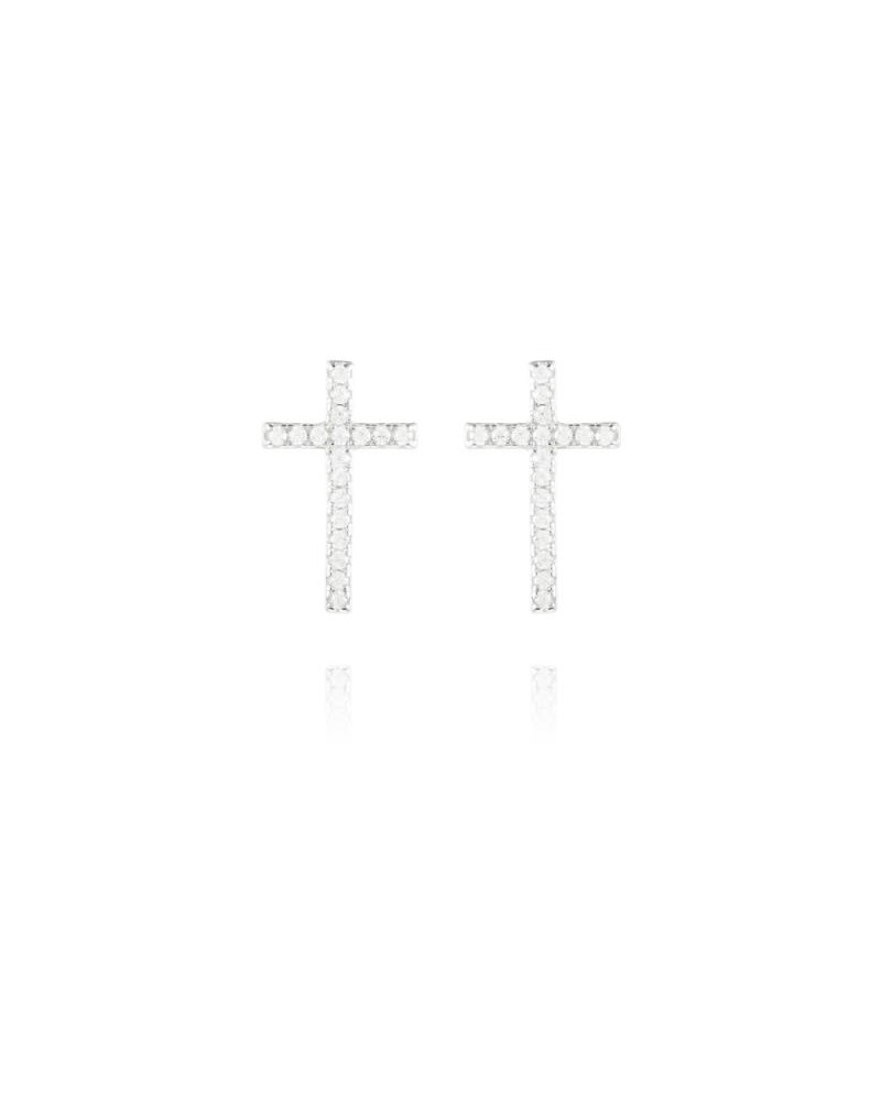 PENDIENTES CRUZ PLATA LUXENTER ET04500