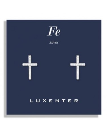 PENDIENTES CRUZ PLATA LUXENTER ET04500