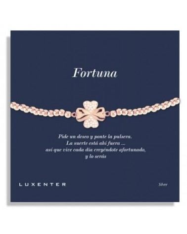 PULSERA LUXENTER TREBOL ROSA BH008R00