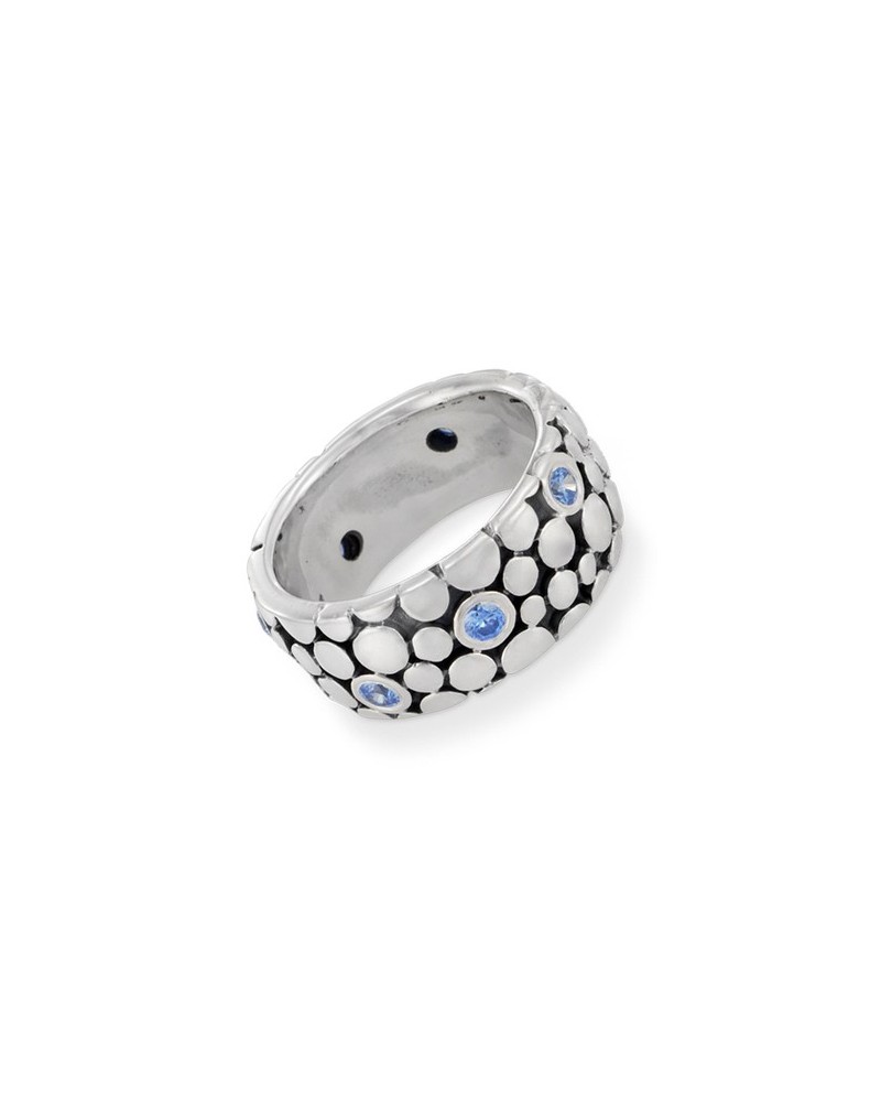 ANILLO PLATA Y CIRCONITAS AZULES PANDORA 190247CZB