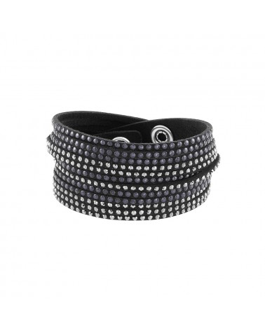 BRAZALETE LOLAANDGRACE NEGRA SWAROVSKI SLAKE 5005152