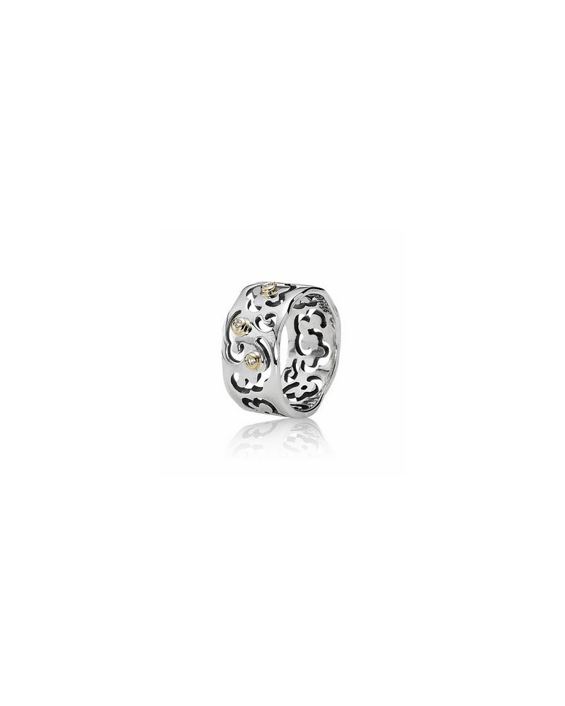 ANILLO PLATA ORO Y DIAMANTE PANDORA 190835D