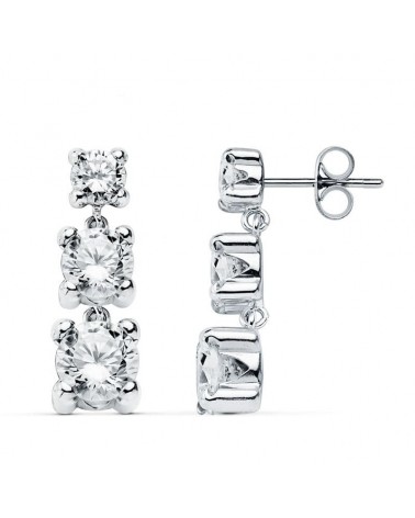 Pendientes de oro blanco de 18 kilates PM-15939