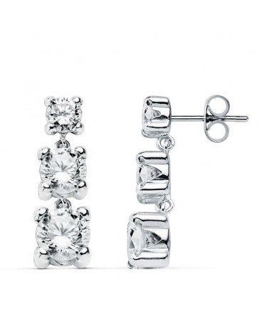 Pendientes de oro blanco de 18 kilates PM-15939