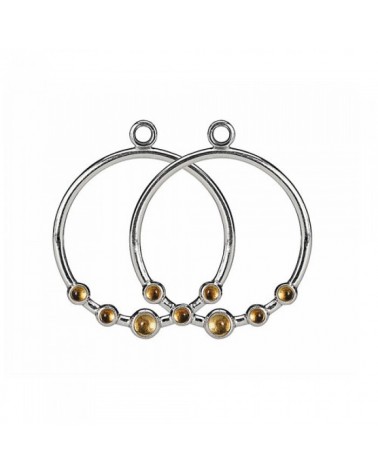 Pendientes colgantes Pandora de plata y citrino 290625CI