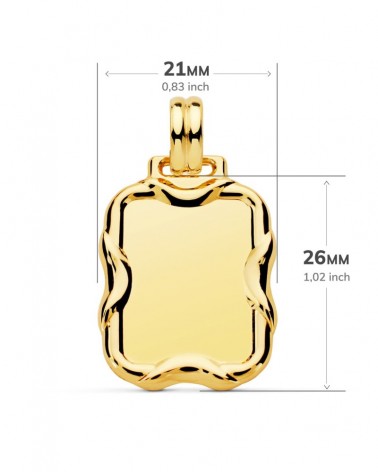 Chapa de oro de 18k PM-P6495-26