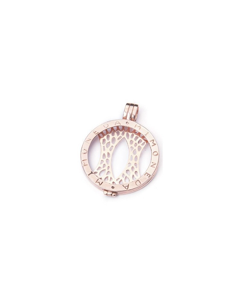 CERCO MI MONEDA PLATA ROSA GRANDE PEN-03-L PENDANT 925 SILVER ROSEGOLD PLATED