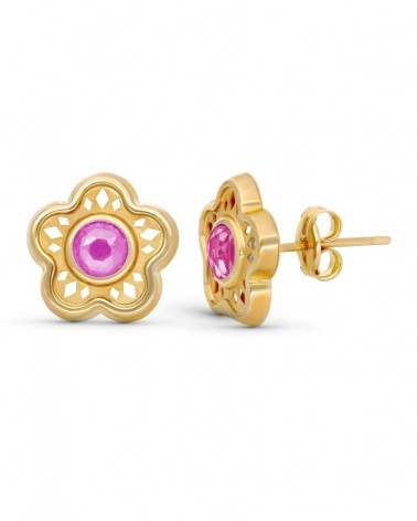 Pendientes de oro 9k PM-9K18570-RS