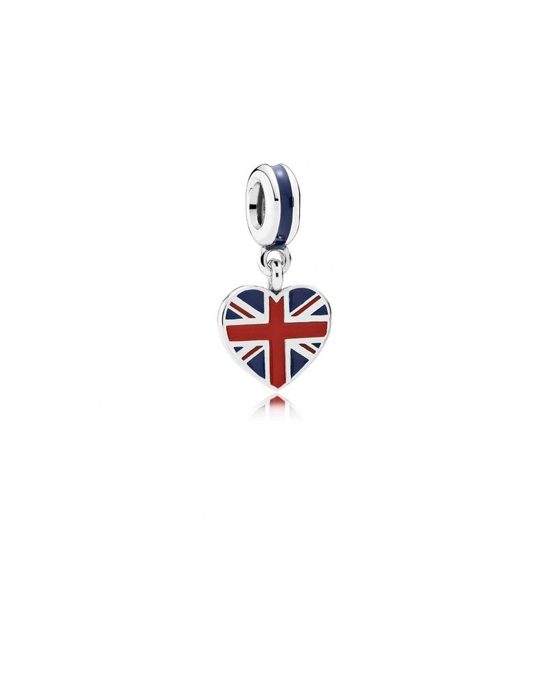Charm colgante Pandora corazón bandera británica Great Britain 791512ENMX