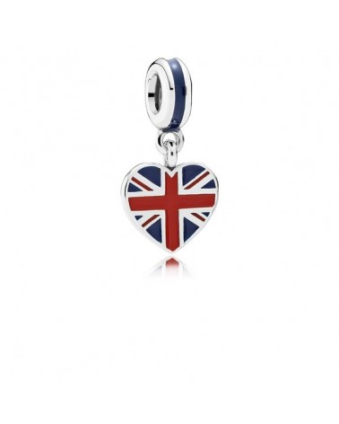 Charm colgante Pandora corazón bandera británica Great Britain 791512ENMX