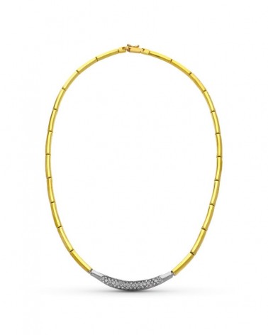 Gargantilla de oro amarillo y blanco de 18 kilates PM-8000015