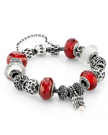 ABALORIO PANDORA MURANO FACETADO ROJO 791066