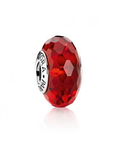 ABALORIO PANDORA MURANO FACETADO ROJO 791066