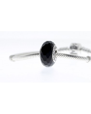 ABALORIO PANDORA MURANO FACETADO NEGRO 791069