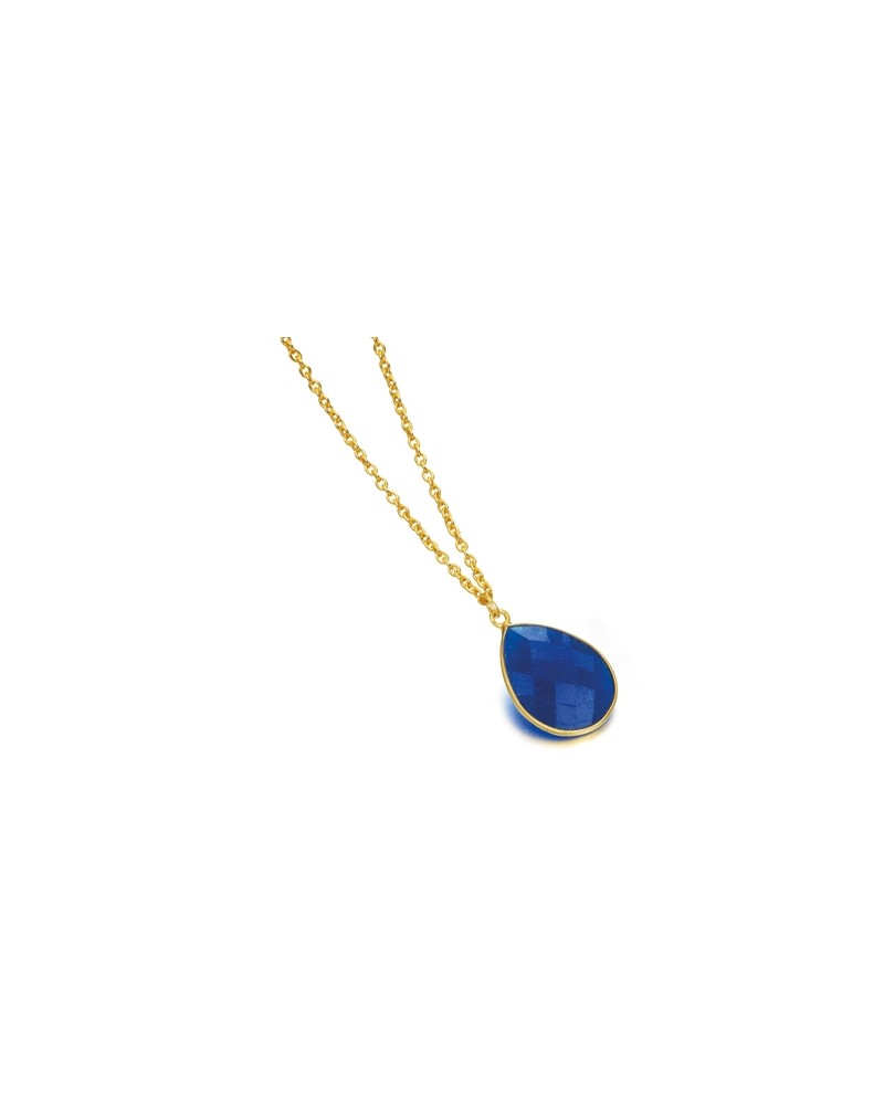 COLGANTE CON PIEDRA AZUL LD037ZA