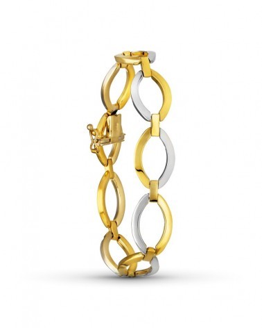Pulsera de oro blanco y amarillo de 18 kilates PM-7000577