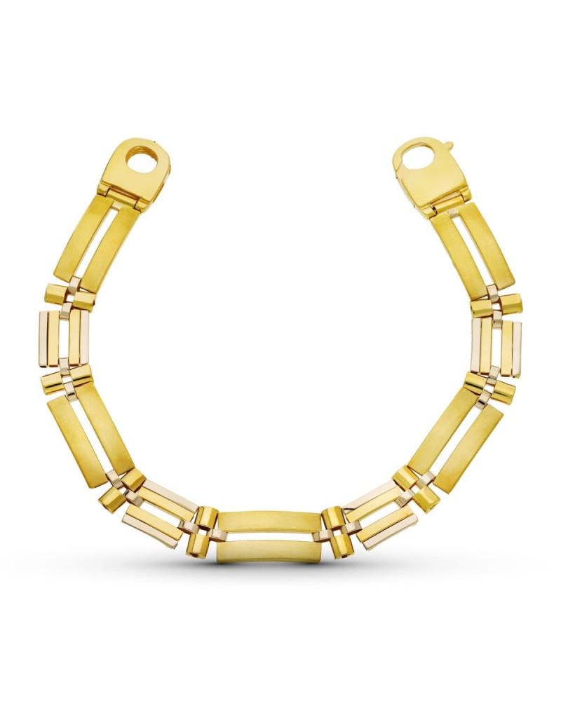 Pulsera de oro blanco y amarillo de 18 kilates PM-12000270