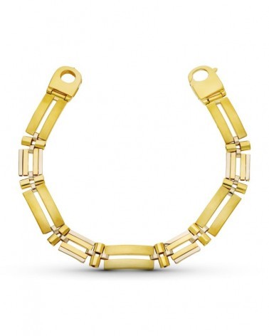 Pulsera de oro blanco y amarillo de 18 kilates PM-12000270