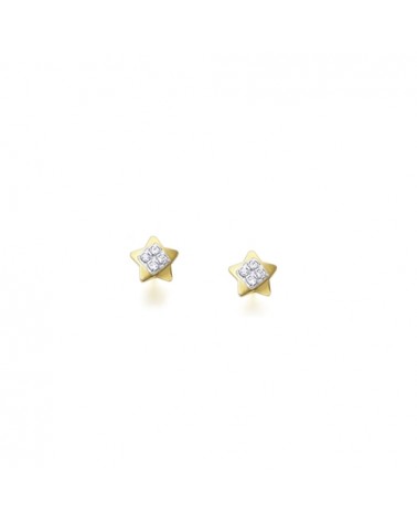 PENDIENTES ESTRELLA ORO 18K