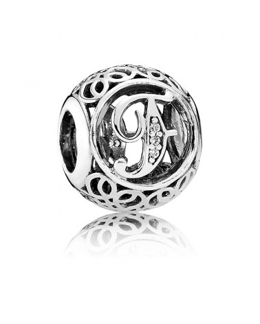 CHARM PANDORA LETTER F 791850CZ