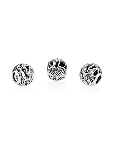 Charm Pandora letra Y calada de plata de ley 791869CZ