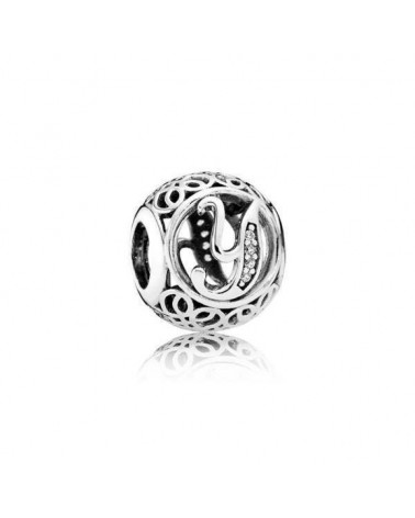 Charm Pandora letra Y calada de plata de ley 791869CZ