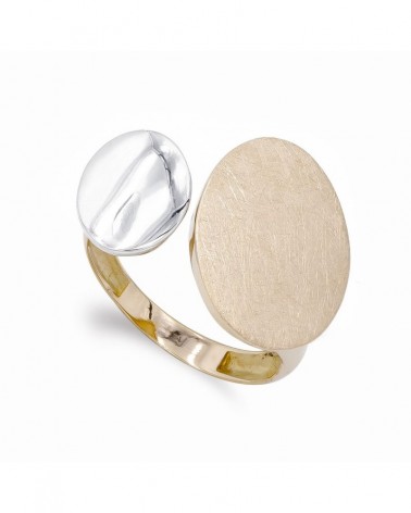 Sortija de oro blanco y amarillo de 18k PM-20403-2