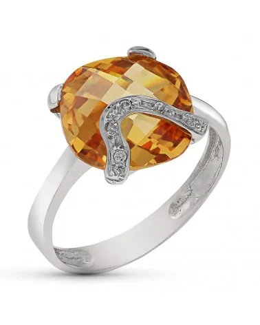 Sortija de oro blanco de 18k PM-14514-TO