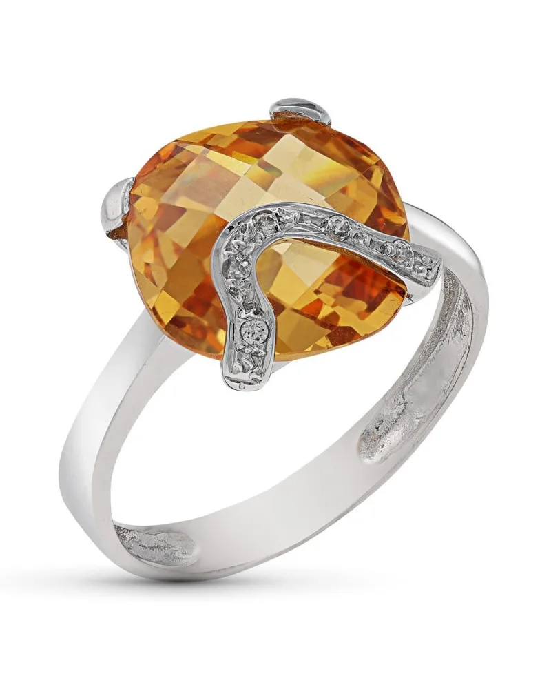 Sortija de oro blanco de 18k PM-14514-TO