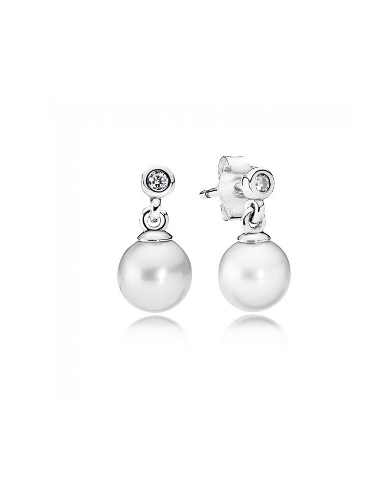 Pendientes colgantes Pandora Elegancia con perla cultivada 290694P