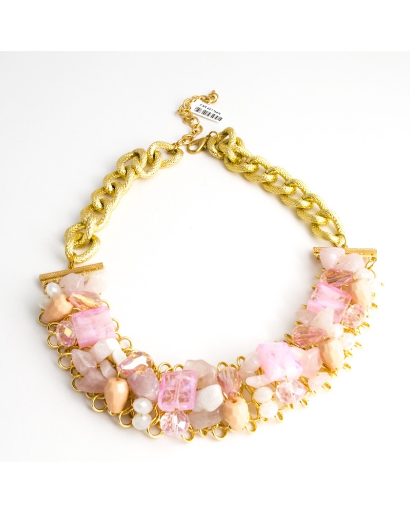 COLLAR PIEDRAS ROSA ALEGRÍA