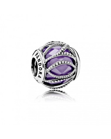 PANDORA purple glitter charm