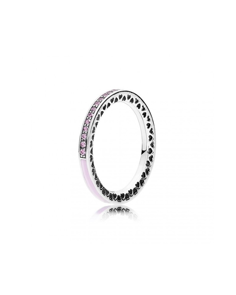 ANILLO PANDORA CORAZONES ROSAS