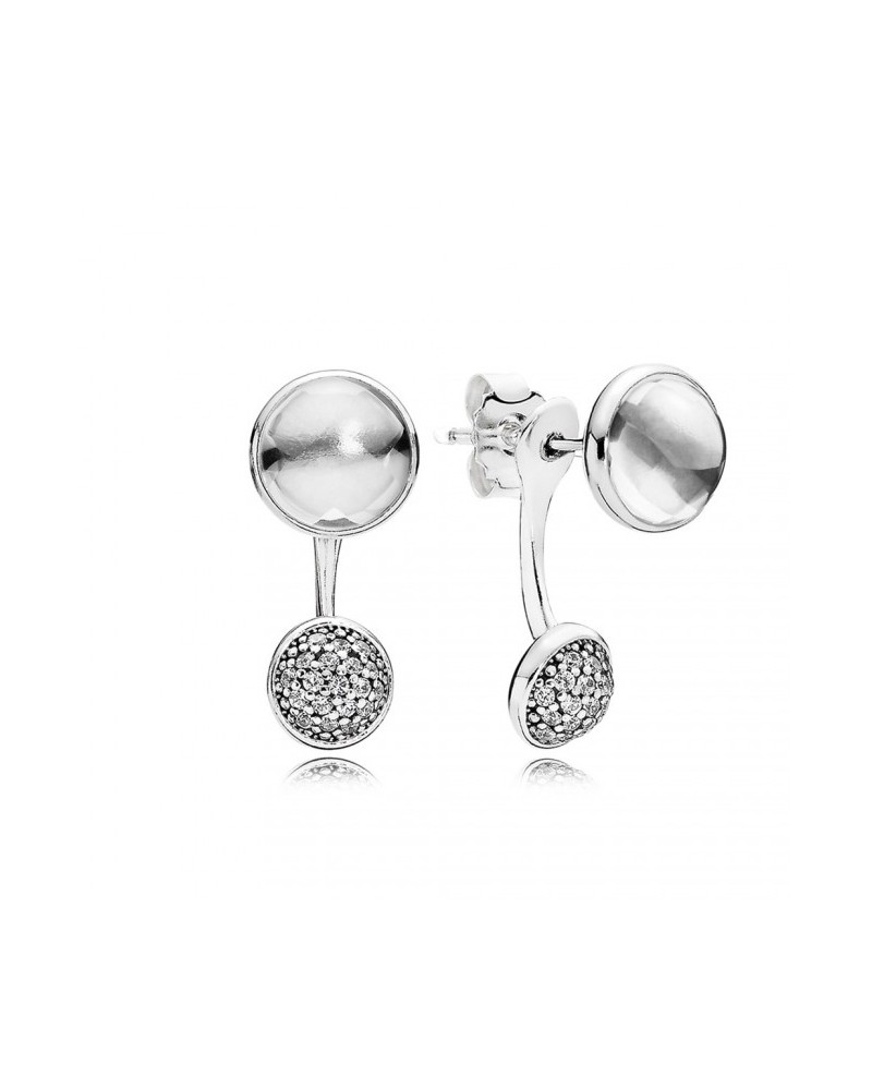 Pendientes Pandora gotas deslumbrantes dobles 290728CZ