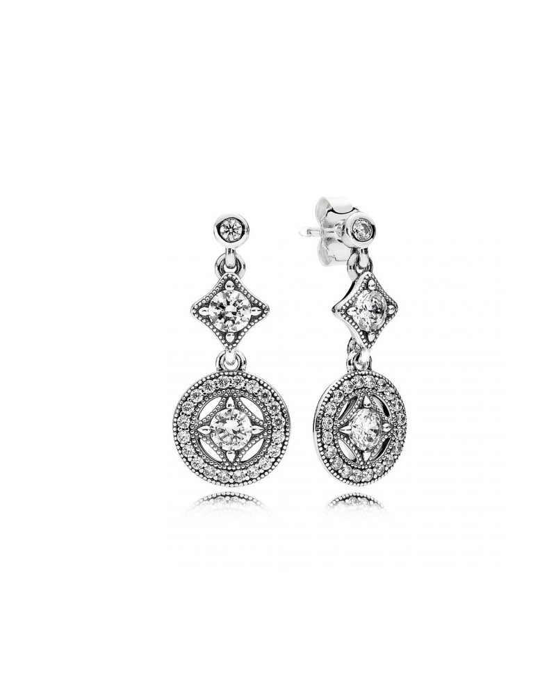 Pendientes largos Pandora Seducción de plata con circonitas 290722CZ