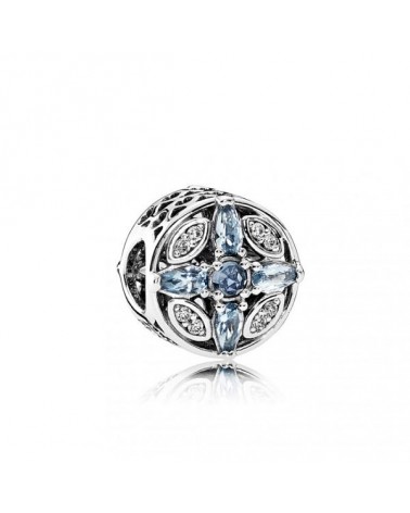 Charm Pandora corazones calados con cristales azul luna y circonitas 791995NMBMX