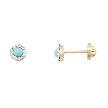 PENDIENTES BEBE AZUL CON ROSCA