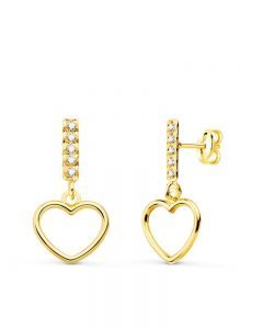 PENDIENTES DE ORO CORAZON