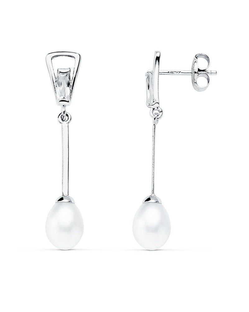 PENDIENTES PERLA ORO BLANCO