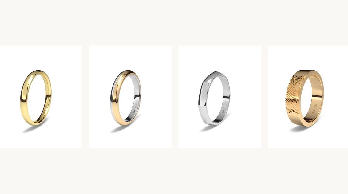 Alianzas de boda de oro amarillo, bicolor, blanco y rosa de Joyería Falomir